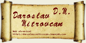 Daroslav Mitrovčan vizit kartica